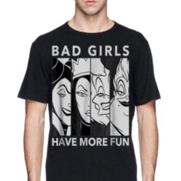Next Level Disney Villains Bad Girls Have More Fun Black Tee shirt Men’s L - Picture 1 of 8